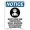 Signmission OSHA Notice Sign, Must Wear Ear Protection With Symbol, 18in X 12in Aluminum, 12" W, 18" H, Portrait OS-NS-A-1218-V-14290 - alternate 1